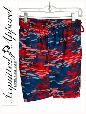 George Red, White and Blue Camo Swim Trunks